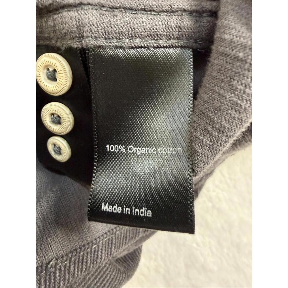 Wellen Corduroy Shirt Mens Large Dark Gray Huckberry Organic Cotton Button Down - Picture 4 of 6